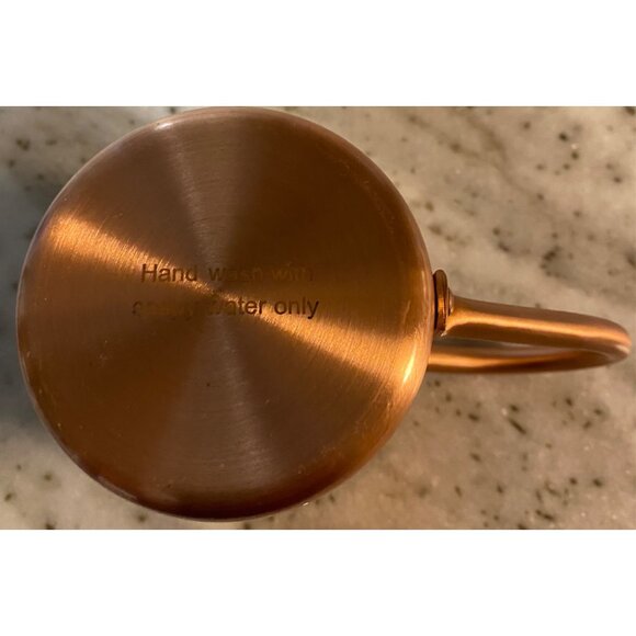 Titos Handmade Vodka Mug Solid Copper Cup Austin Texas Barware Moscow Mule Drink - Picture 4 of 4